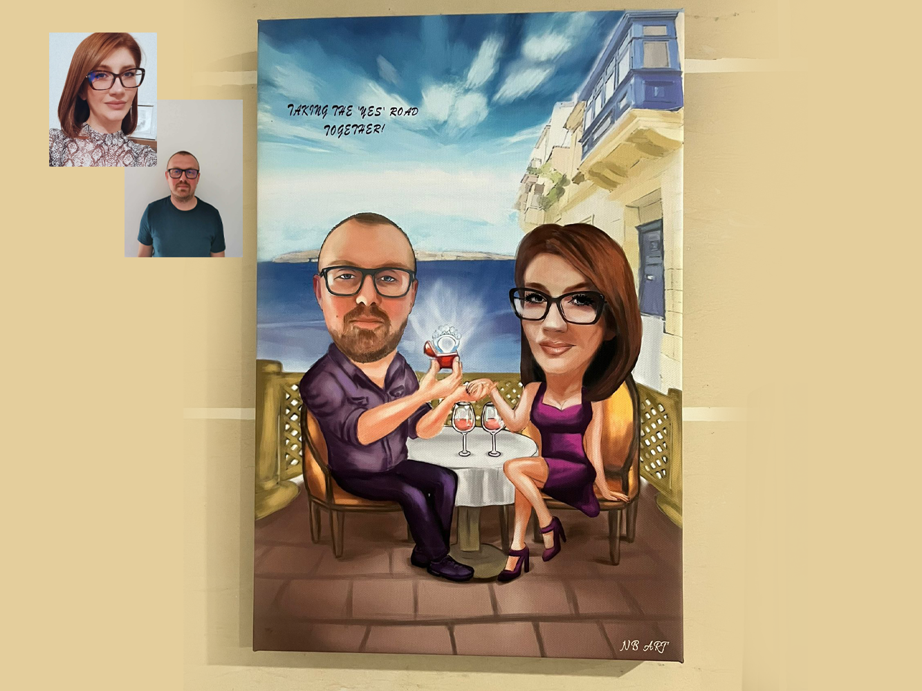 Engagement Couple Canvas